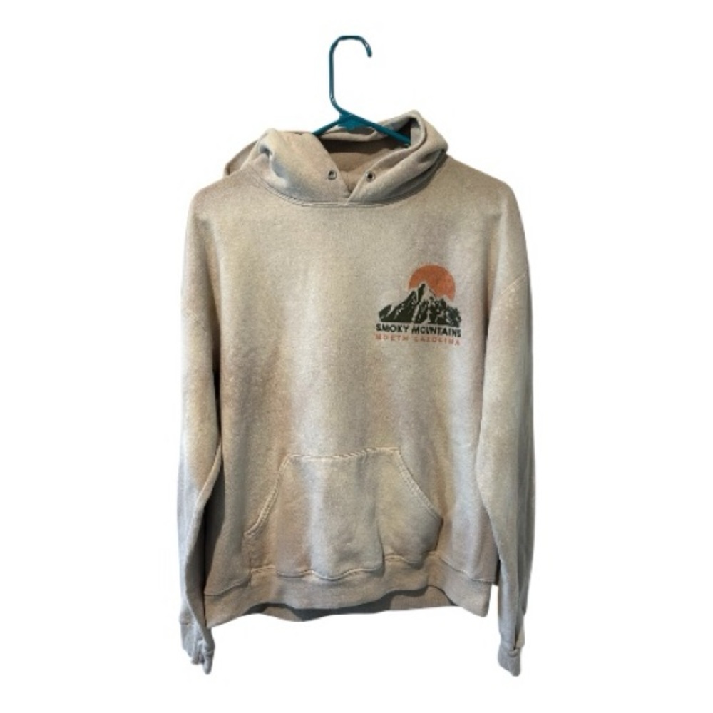Bowery Supply Co Smoky Mountains Hoodie Bleach Dyed Distressed Size M